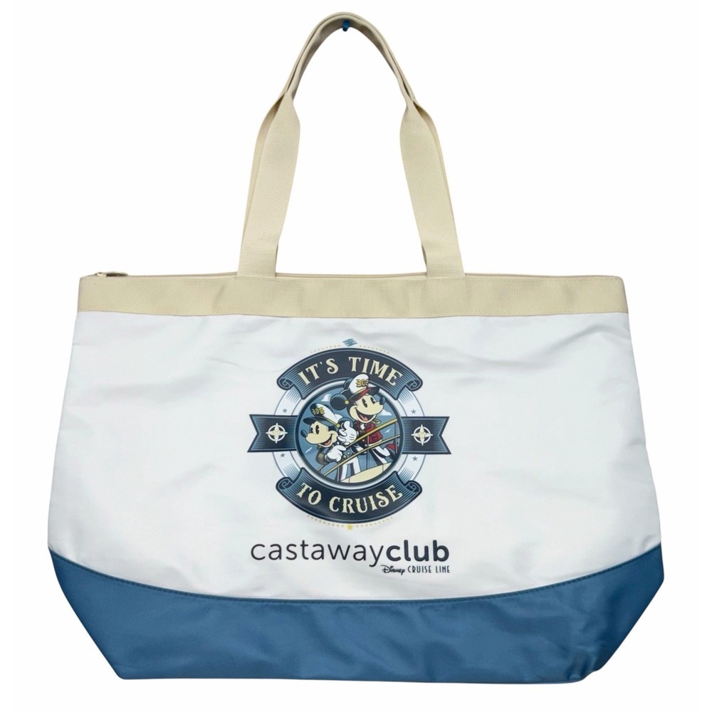 DCL Disney Cruise Line Castaway Cay Club Tote Bag It's Time To Cruise Mickey